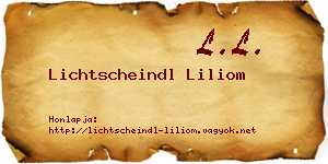 Lichtscheindl Liliom névjegykártya